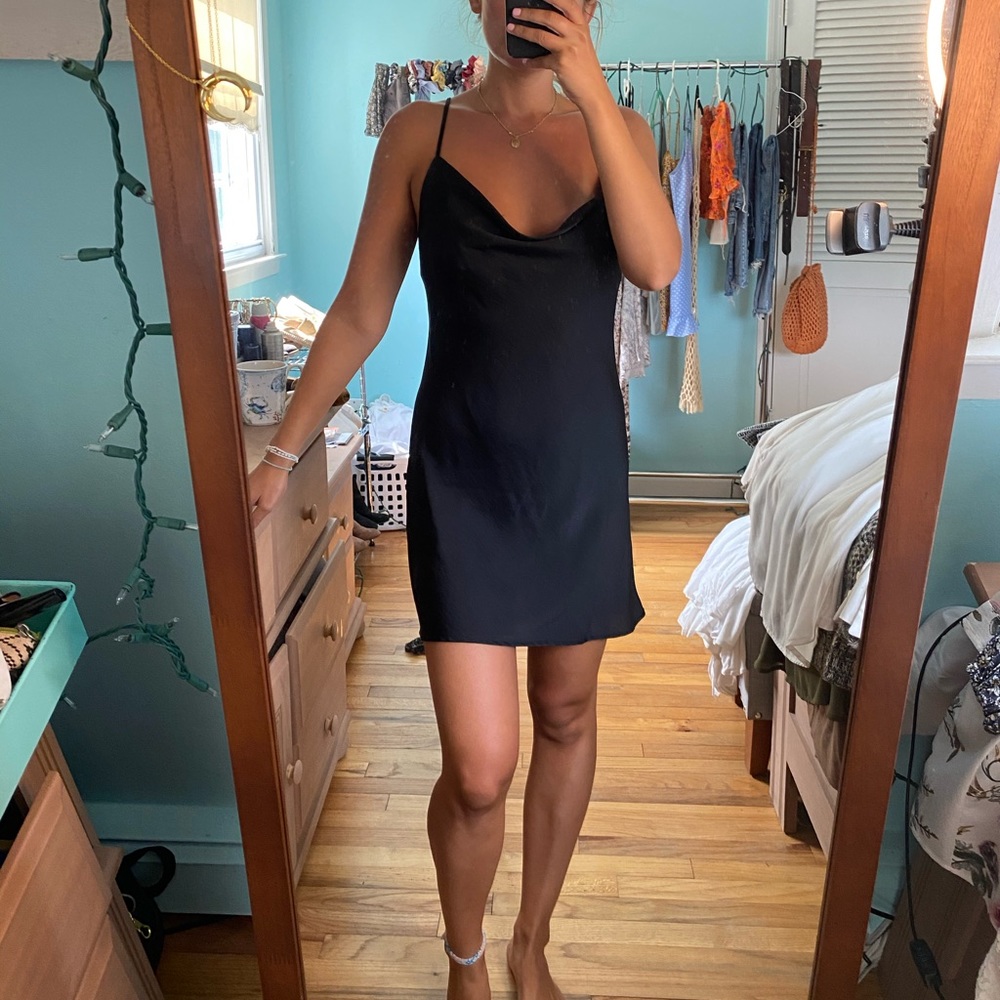 LBD! Cowl neck slip dress